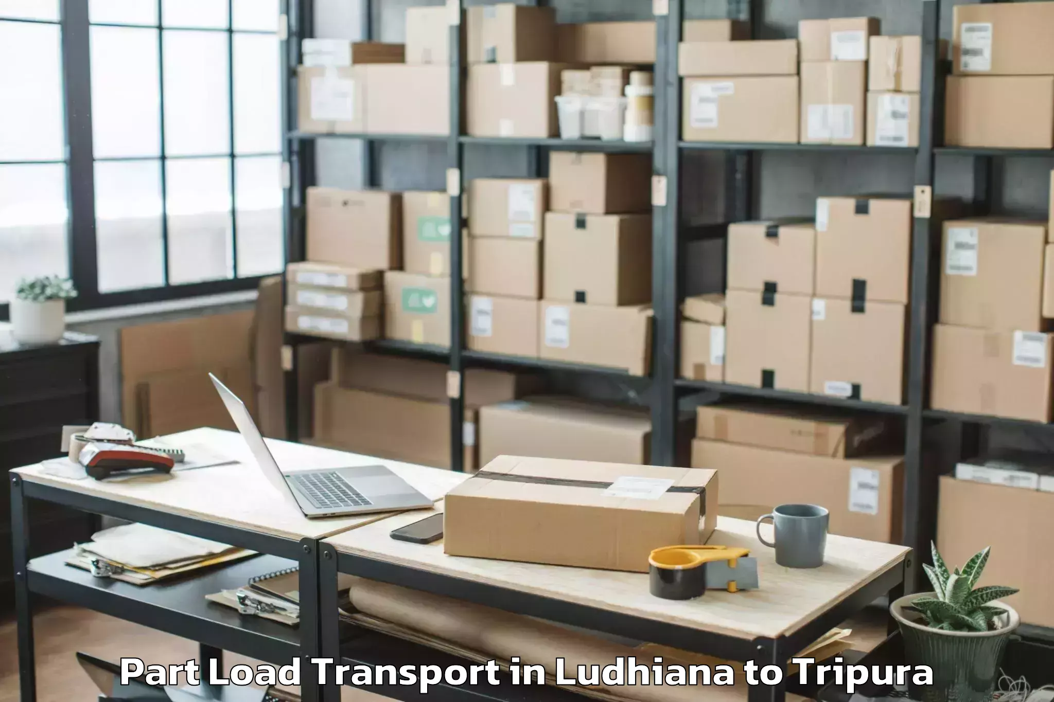 Easy Ludhiana to Boxanagar Part Load Transport Booking